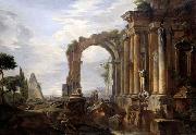 Giovanni Paolo Pannini Capriccio of Classical Ruins oil on canvas